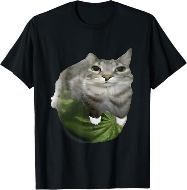 Watermelon Cat Silly Cat Meme T-Shirt Hoodie, Sweatshirt | ZylaModa.com