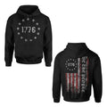 We The People 1776 American Flag Patriotic Hoodie Sweatshirt Cotton Fabric T-Shirts | ZylaModa.com