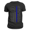 We The People 1776 Thin Blue Line Vertical Flag Police Men's T-Shirt Hoodie, Sweatshirt | ZylaModa.com