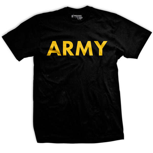 Army Black and Yellow PT T-Shirt Hoodie, Sweatshirt | ZylaModa.com (Image 1)
