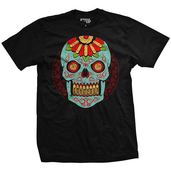 Halloween - Blue Sugar Skull T-Shirt Hoodie, Sweatshirt | ZylaModa.com (Image 1)