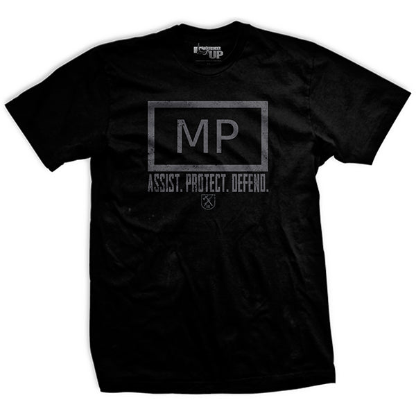 Military Police "Assist, Protect, Defend" T-Shirt Hoodie, Sweatshirt | ZylaModa.com (Image 1)