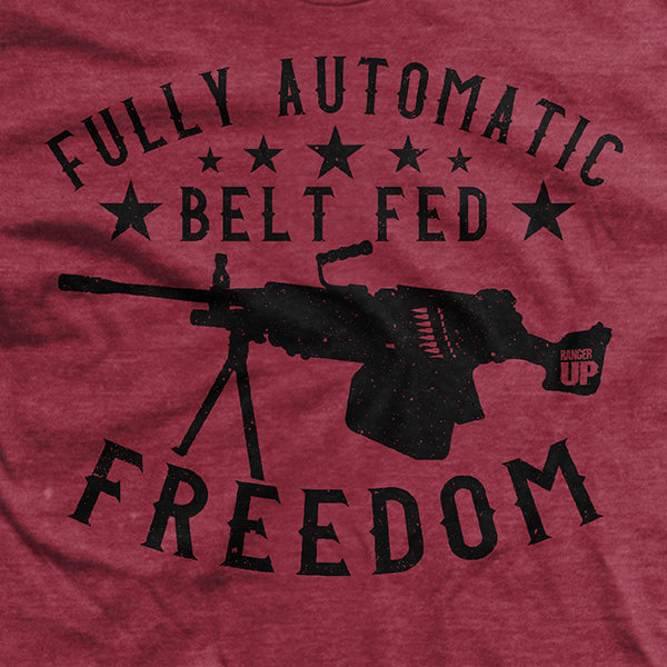 Fully Automatic Freedom T-Shirt Red Hoodie, Sweatshirt | ZylaModa.com (Image 2)
