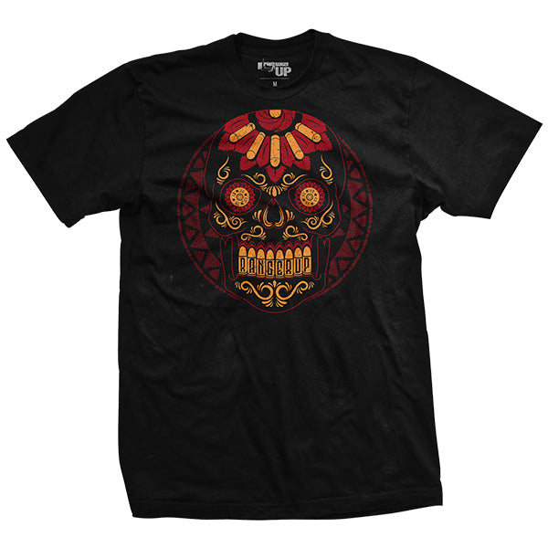 Halloween - Red Sugar Skull T-Shirt Hoodie, Sweatshirt | ZylaModa.com (Image 1)