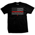 Thin Red Line Flag T-Shirt Hoodie, Sweatshirt | ZylaModa.com (Image 1)