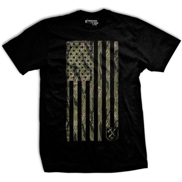 Tiger Stripe Camo Flag T-Shirt Hoodie, Sweatshirt | ZylaModa.com (Image 1)