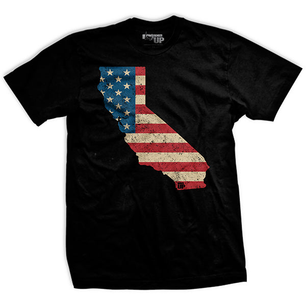 U.S Flag - California T-Shirt Hoodie, Sweatshirt | ZylaModa.com (Image 1)