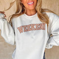 Weekend Graphic Sweatshirt, Kylie Pitts Weekend Graphic Sweatshirt summer see T-Shirts, Hoodie | ZylaModa.com