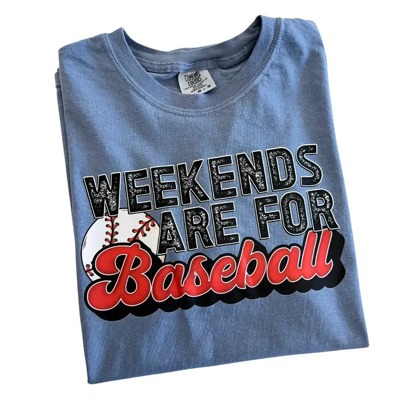 Weekends Are For Baseball Comfort Colors T-Shirt Hoodie, Sweatshirt | ZylaModa.com