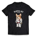 Welsh Corgi Dog Sensei in White Judogi Karate Martial Art Champion - Short-Sleeve Unisex T-Shirt Made in USA Hoodie,...