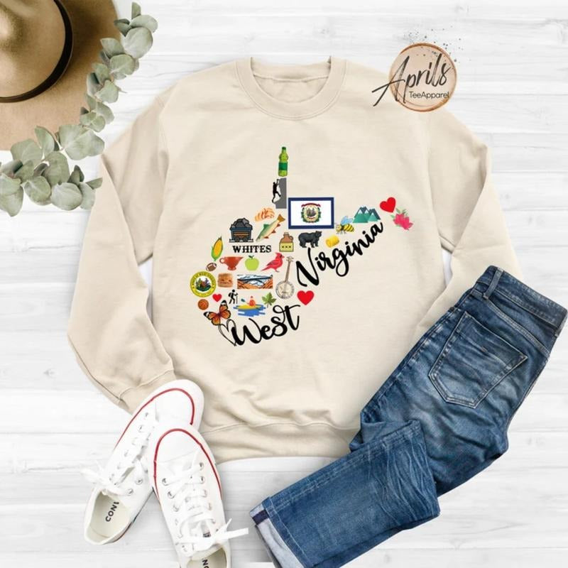 West Virginia Sweatshirt, West Virginia Hoodie, State Shirt Classic Fashion | ZylaModa.com