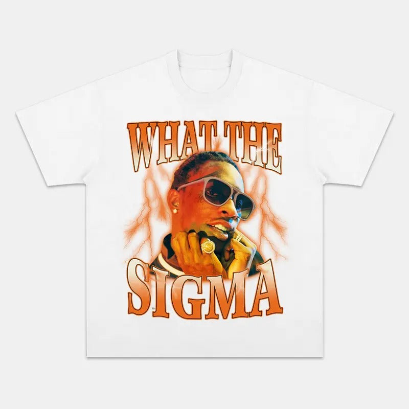 What the Sigma Graphic T-Shirt - Thug Face Cotton Menswear Hoodie, Sweatshirt | ZylaModa.com