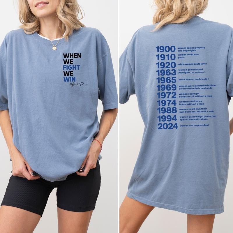 When We Fight We Win Shirt Comfort Colors, Women's Rights Shirt for Women, We Are Not Going Back Like Ever, Women Power...