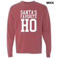 White - Santa's Favorite Ho Long Sleeve Comfort Colors T-Shirt 'NLB' Hoodie, Sweatshirt | ZylaModa.com