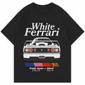 White Ferrarii F40 T-Shirt, Car Enthusiast T-Shirt, Car Clothing Hoodie, Sweatshirt | ZylaModa.com