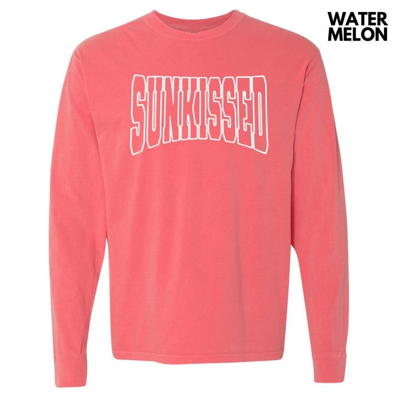White Sunkissed Puff Long Sleeve Comfort Colors T-Shirt Hoodie, Sweatshirt | ZylaModa.com