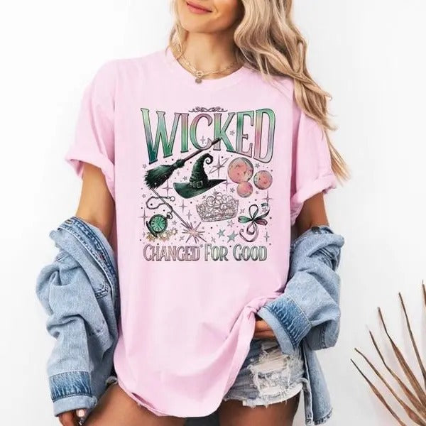 Wicked Change For Good Shirt, Defy Gravity Broomstick Magic Wand, Wizard Movie Fan Shirt Hoodie, Sweatshirt | ZylaModa.com