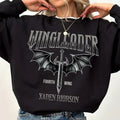 Wingleader Shirt, Fourth Wing Merch, Xaden Riorson Wingleader Sweatshirt, Bookish Woman Sweatshirt Hoodie | ZylaModa.com