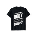 With A Body Like This Who Needs Hair Joke Bald Guy Gift T-Shirt, Men'S 100% Pure Cotton 220g Hot Stamping Printed T-shirt...