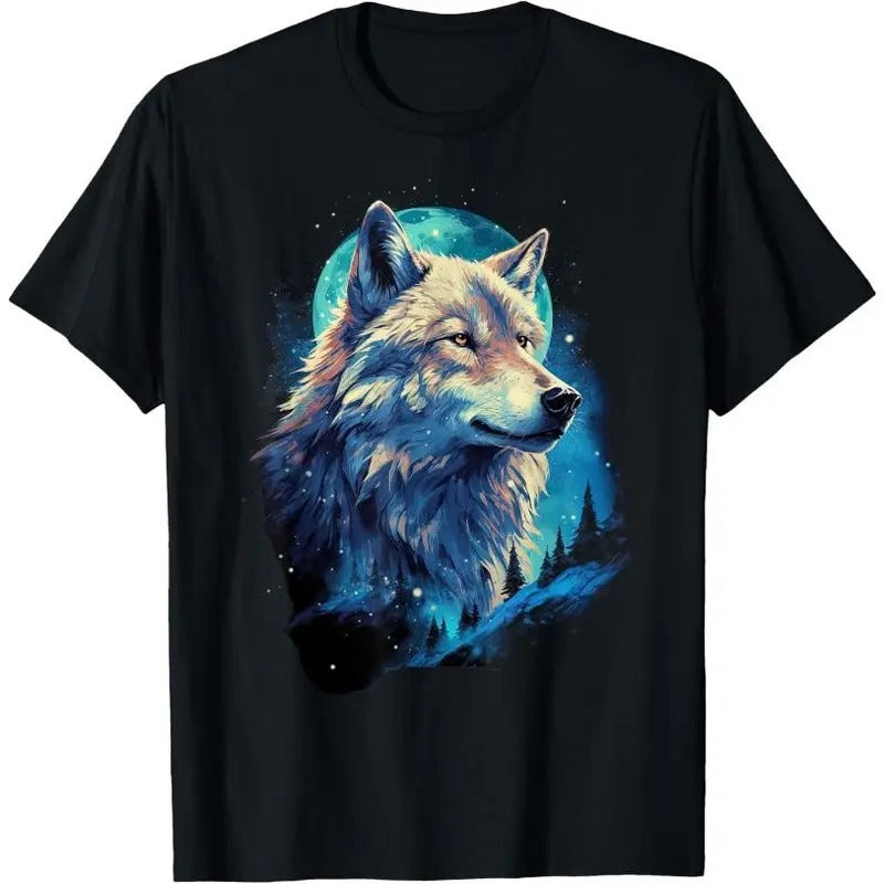 Wolf Moon Howling Lone Funny Wolves pack of wolves T-Shirt Made in USA Hoodie, Sweatshirt | ZylaModa.com