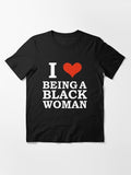 I Love Being A Black Woman Vintage Style T-Shirt, For Men/Women