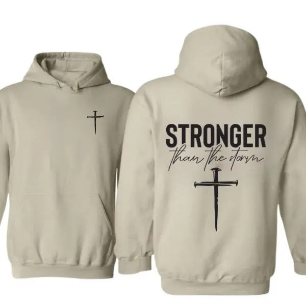 Stronger Than The Storm 2 Sided Hoodie/Sweatshirt(No Hood)/T-Shirt, For Men/Women
