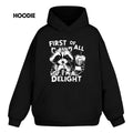Vintage First Of All Im A Delight Funny Raccoon Hoodie/Sweatshirt(No Hood)/T-Shirt, For Men/Women