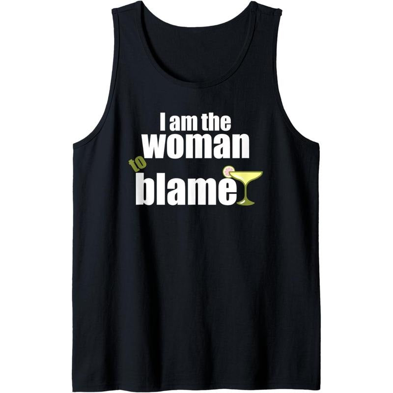 Women I am The Woman To Blame Tank Top Made in USA T-Shirts, Hoodie, Sweatshirt | ZylaModa.com