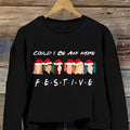 Women'S Festive Christmas Cartoon Print Sweatshirt - Cozy Cotton, Crew Neck, Stretch Fabric, Non-Transparent - Perfect...