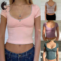Women Short Sleeve T-Shirts Lace Trim Scoop Neck Casual Shirts SummerFit Tops Streetwear Hoodie, Sweatshirt | ZylaModa.com