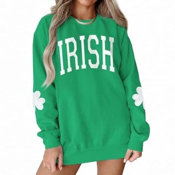 Women St. Patrick's Day Crewneck Sweatshirt Shamrock Luckystyle{n002}2 T-Shirts, Hoodie | ZylaModa.com