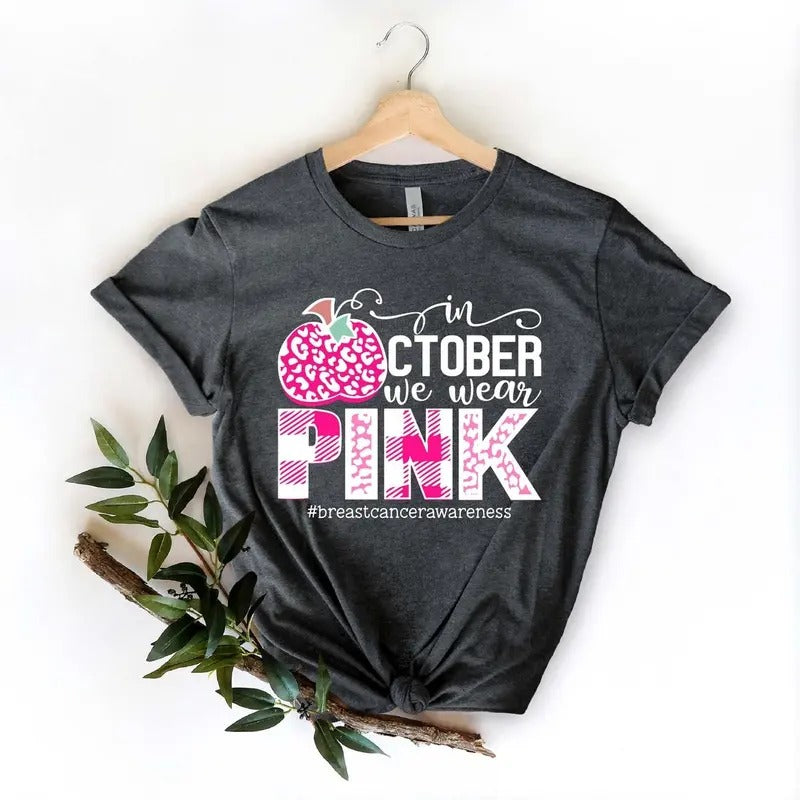 Women in October We Wear Pink Shirts, In October we Wear Pink Shirt, Breast Cancer Shirt, Hoodie, Sweatshirt | ZylaModa.com