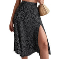 Women's A-line Midi Skirts Bohemian Floral Print High Waist Split Skirts Summer Long Skirts Womenswear Bottom T-Shirts,...