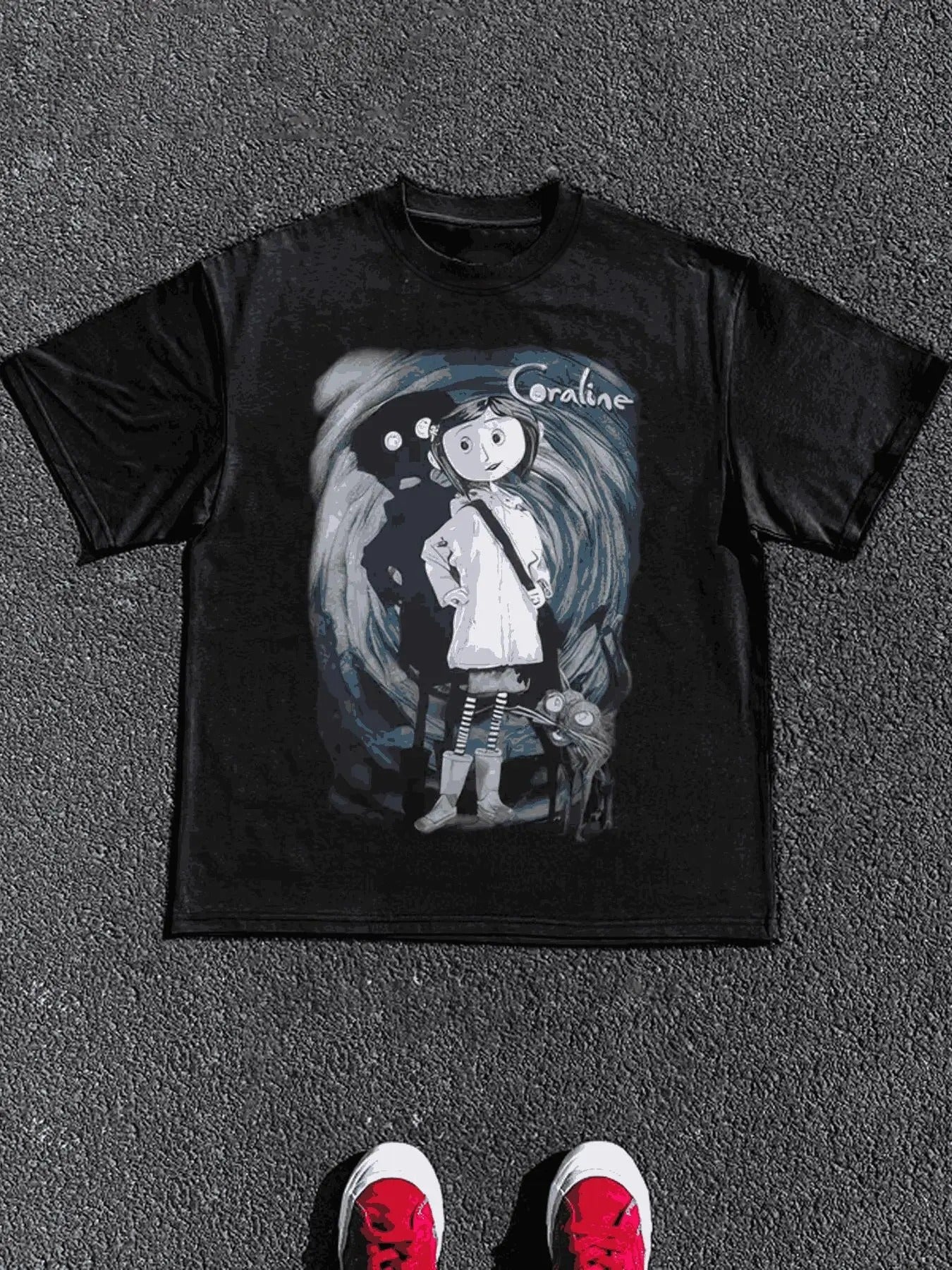 Women's Cartoon Print Round Neck Tee, Fashion Casual Short Sleeve T-shirt, Ladies Summer Clothes for Daily Wear Hoodie,...