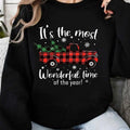 Women's Christmas Themed Letter Print Crew Neck Sweatshirt, Casual Soft Comfortable Long Sleeve Pullover for Daily Wear,...