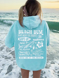 Women's Floral & Shark Print Drop Shoulder Thermal Lined Hoodie, Fashion Casual Letter Graphic Drawstring Pocket Hooded...