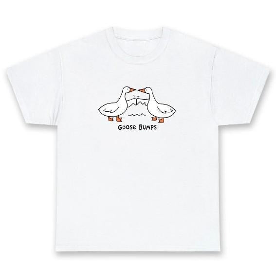 Women's Goose Bumps Y2K Graphic Tee,  Summer Crewneck Womenswear Top Underwear Lady Hoodie, Sweatshirt | ZylaModa.com
