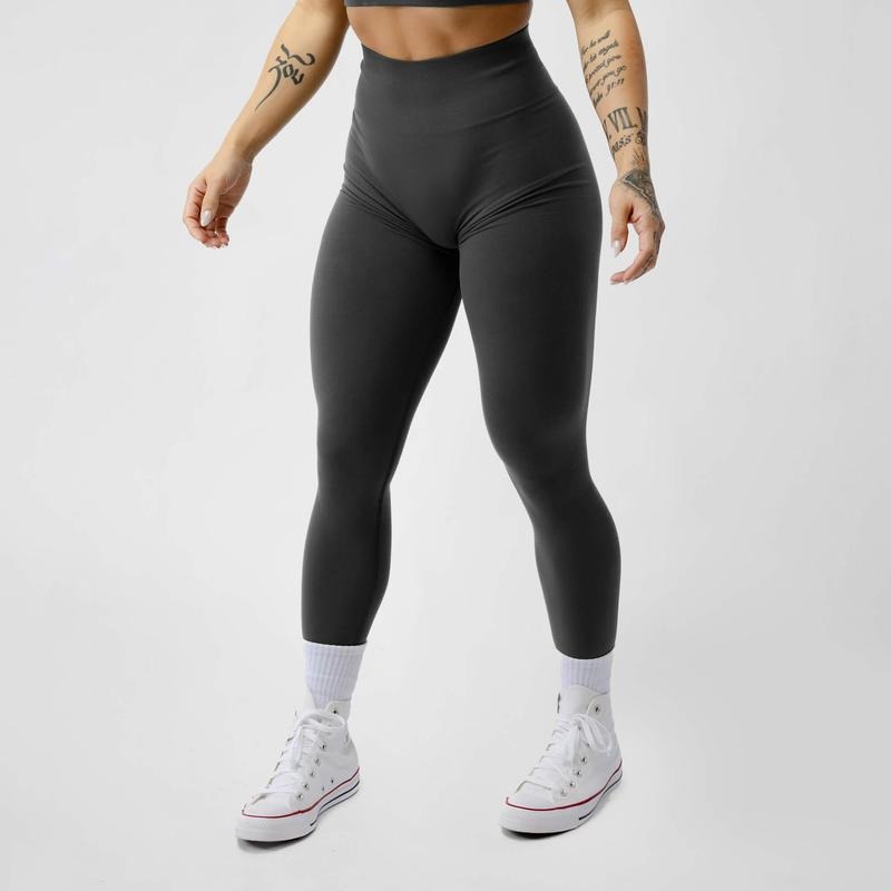 Women's Gymreapers Legacy Knit Leggings with V-Tapered Detailing - Plain, Soft Compression Fabric, All Seasons T-Shirts,...