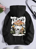 Women's Halloween Graphic Pocket Drawstring Hoodie, Long Sleeve Hooded Trendy Sweatshirt, Graphic Hoodie, Longsleeves...