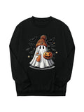 Women's Halloween Themed Print Crew Neck Sweatshirt, Casual Long Sleeve Pullover for Daily Wear, Ladies Clothing for Fall...