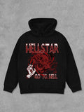 Women's Letter & Skull Print Hoodie, Fashion Casual Long Sleeve Hooded Sweatshirt for Daily Holiday Outdoor Wear, Women...