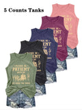 Women's Letter Print Round Neck Tank Top, Casual Sleeveless Crew Neck Top for Daily Wear, Ladies Clothes for All Seasons...