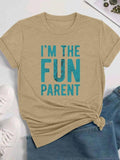 Women's Letter Print Round Neck Tee, Fashion Casual Crew Neck T-shirt for Daily Holiday Vacation Outdoor Wear, Ladies...