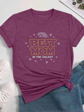 Women's Letter Print Round Neck Tee, Trendy Casual Crew Neck Short Sleeve T-Shirt for Daily Wear, Ladies Clothes for All...