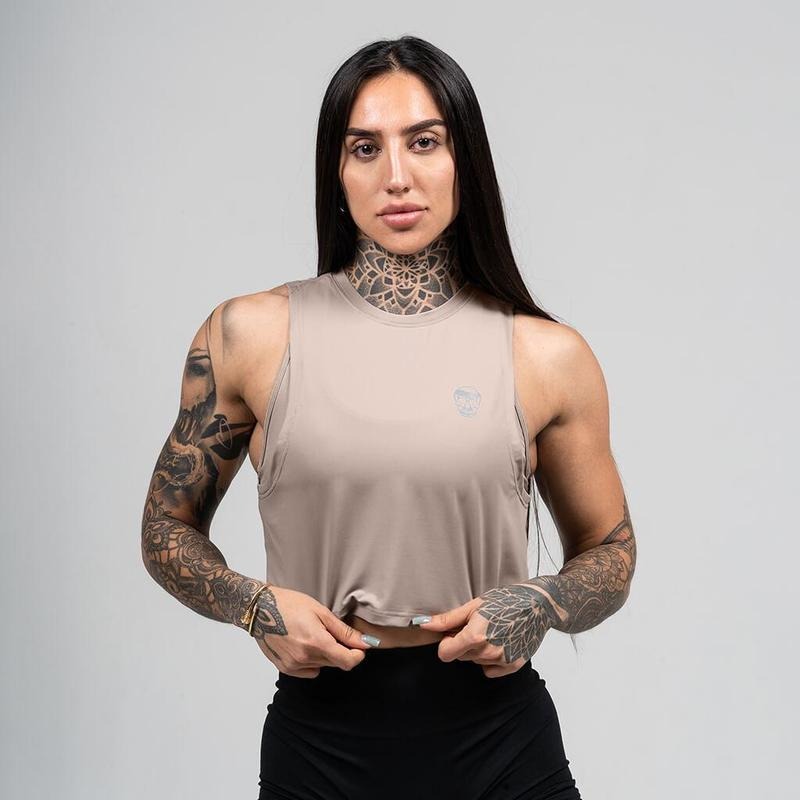 Women's Performance Tank Top - Taupe Plain Summer T-Shirts, Hoodie, Sweatshirt | ZylaModa.com
