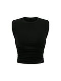 Women's Solid Ribbed Tank Top, Casual Sleeveless Top for Summer, Ladies Clothes for Daily Wear T-Shirts, Hoodie, Sweatshirt