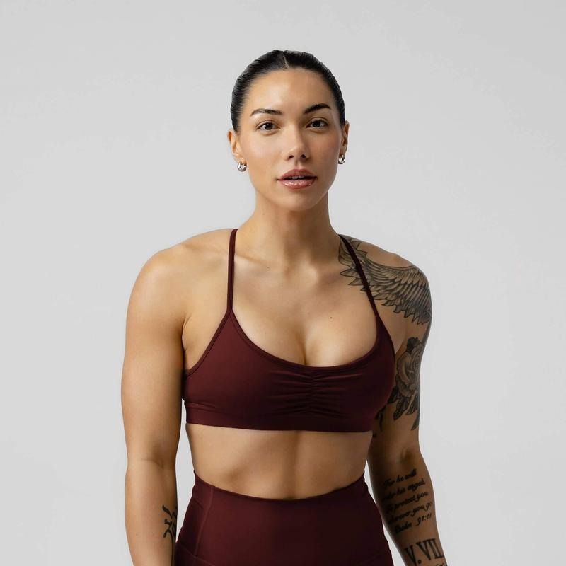 Women's Strive Bra - Wine, Lightweight Breathable Material, Adjustable Straps, Summer Style Womenswear Underwear Lady...