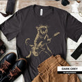 Women's T-Shirt Rock Cat Playing Guitar, Cat Lovers Gift Cotton Top Hoodie, Sweatshirt | ZylaModa.com