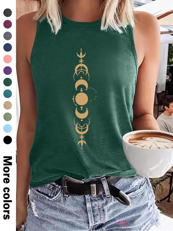 Women's Tribal Print Tank Top, Casual Sleeveless Top for Summer, Ladies Clothes for Daily Wear, Socks T-Shirts, Hoodie,...