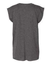 Women's LROC Flowly Rolled Cuffs Muscle Tee-BELLA + CANVAS Hoodie, Sweatshirt | ZylaModa.com (Image 3)